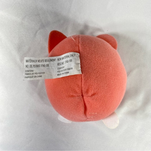 Small Pink Hedgehog Round Plushie - Picture 3 of 3